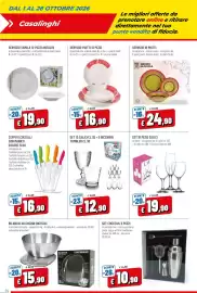 Volantino DPiù Pagina 14: Servizio piatti 12 pezzi €16,90, Set 12 calici + 6 bicchieri tumbler €12,90