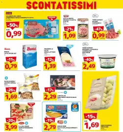 Volantino DPiù Pagina 14: Gioia di Mare filetti di platessa impanati €2,79, Zuppa di farro / legumi e cereali €1,69