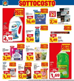 Volantino DPiù Pagina 8: Top5 liquido lavatrice €4,19, Aq 10 Sapone Liquido €1,19