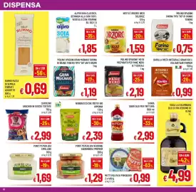 Volantino Famila Market Pagina 10: Farina tipo "00" di grano tenero €0,75, Barilla pasta integrale grani 100% italiani €0,99