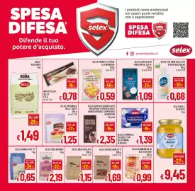 Volantino Famila Market Pagina 12: Selex cornetti di mais al gusto formaggio €0,59, Fagioli borlotti Selex €1,69