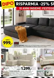 Volantino Dipo Arredamenti Pagina 38: Divano angolare LOROTIANINI €1.299,00, Divano angolare Trend Factory €999,00