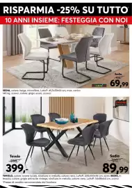 Volantino Dipo Arredamenti Pagina 47: Trend Factory Tavolo €399,00, Sedia maxxim €69,99