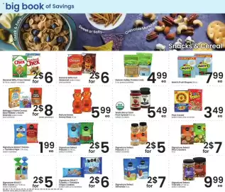 Albertsons weekly ad Page 8: Kellogg's Giant Cereal, Bear Naked or Kashi Granola €8,00, Signature Select Pita Crackers €7,00