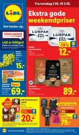 Lidl tilbudsavis Side 1: Fra torsdag 1.10. til 3.10. LIDL Ekstra gode weekendpriser Det betaler sig. PRISVINDER Foretaget af