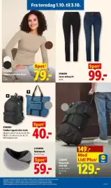 Lidl tilbudsavis Side 9: Fra torsdag 1.10. til 3.10. ESMARA Ribbet langærmet bluse S-L. 2-pak. Spot² 79.- ESMARA Jeans