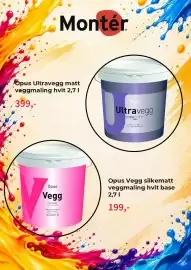 Montér kundeavis uke 40 Side 4: Opus Vegg silken veggmaling €199,00, Opus Ultravegg Matt Veggmalng Hvit 2,7 l