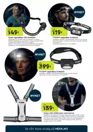 Mekk kundeavis Side 8: Tyzon oppladbar LED Hodelykt €149,00, Tyzon oppladbar hodelykt €119,00