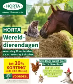 Horta folder Pagina 1: HORTA⚫ TUIN & DIER Compleet ZOT van tuin en dier HORTA Wereld- dierendagen woensdag 30 september