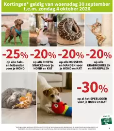 Horta folder Pagina 3: Kortingen* geldig van woensdag 30 september t.e.m. zondag 4 oktober 2026 P -25%-20%-20%-20% op alle