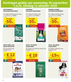 Horta folder Pagina 4: Euro premium €82,42, Eukanuba adult €85,42