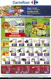 Folheto Carrefour Página 1: Ovo caipira orgânico toca €12,90, Berinjela €6,99