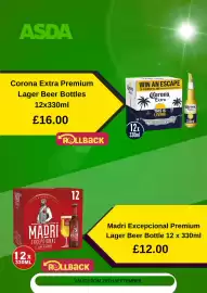 Asda leaflet week 40 Page 4: ASDA Corona Extra Premium Lager Beer Bottles 12x330ml £16.00 Extra WIN AN ESCAPE TO CORONA