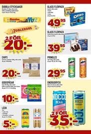 Nelins reklamblad vecka 40 Sida 16: Fazer godispåsar €10,00, Marabou Toblerone €20,00
