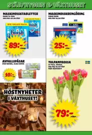 Nelins reklamblad vecka 40 Sida 9: Natura avfallspåsar €10,00, Finish maskindisktabletter €89,00