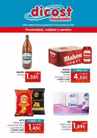 Folleto Dicost Página 1: Lay's - patatas lisas punto de sal o gourmet €2,89