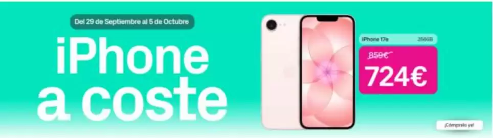 Catálogo Phone House semana 40 Página 2: Iphone 17e €724,00