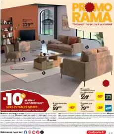 Catalogue Conforama page 3: "I 1 Meuble Tv Cento 129€99 Dont 2,20€ d'éco-participation 157 cm PROMO RAMA TENDANCE, DU SALON