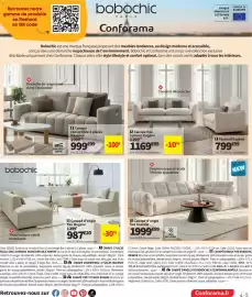 Catalogue Conforama page 5: Maxence Canapé convertible 3 places €999,00, Anatole Canapé d'angle fixe €1.999,00