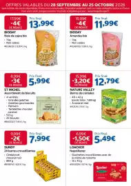 Catalogue Costco page 10: ST MICHEL Assortiment de biscuits €5,99, NATURE VALLEY Barres de céréales €12,79