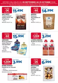 Catalogue Costco page 11: BONNE MAMAN Madeleines au chocolat €3,99, LA BOULANGÈRE 16 pains au chocolat €3,29