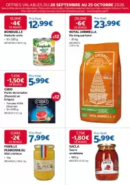 Catalogue Costco page 13: CIRIO Purée de tomates (Passata) en briques €5,99, SACLA Sauce arrabbiata €5,99