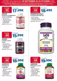 Catalogue Costco page 19: JAMIESON Complexe B croquable €18,99, WEIDER Créatine €15,99