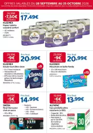 Catalogue Costco page 6: KLEENEX Essuie-tout Ultra-clean €20,99, KLEENEX Mouchoirs en boîte Family €20,99
