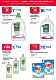 Catalogue Costco page 7: L'ARBRE VERT Lessive liquide Professionnelle €16,99, L'ARBRE VERT Adoucissant Professionnel €7,99
