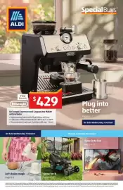 ALDI catalogue week 41 Page 1: DeLonghi Espresso and Cappuccino Maker with Grinder €429,00