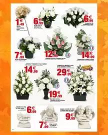 Catalogue Bazarland page 3: Composition orchidées et fleurs €14,99, Jardinière d'arums et boutons de rose €12,99