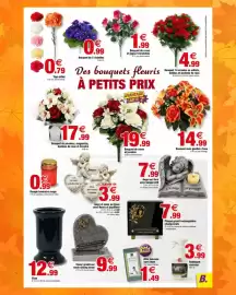 Catalogue Bazarland page 9: Vase €12,99, Bouquet de roses et jasmins €19,99