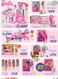 Folleto Soriana Híper Página 2: Barbie Casa con resbaladilla €3.499,00, Muñeca Barbie fashionista Deluxe Style €629,00