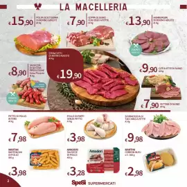 Volantino SpeSì Pagina 2: Pollo in parti senza petto €3,98, Amadori Salsicce di pollo €3,28