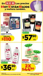 Folleto HEB Página 3: HEB Natural cheese €57,90, H-E-B Queso Manchego €110,00