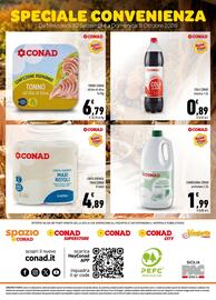 Volantino Conad Pagina 8: Tonno Conad all’olio di oliva €6,79, Cola Conad classic €0,89