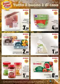 Volantino Conad Pagina 2: Passata di pomodoro classica Conad €0,99, Pesto Conad pomodori secchi e pistacchi €1,19