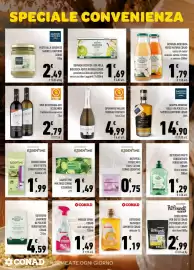 Volantino Conad Pagina 7: Detersivo pavimenti superfici delicate €1,19, Mousse spray con candeggina €1,49