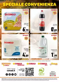 Volantino Conad Pagina 8: Tonno Conad all’olio di oliva €6,79, Cola Conad classic €0,89