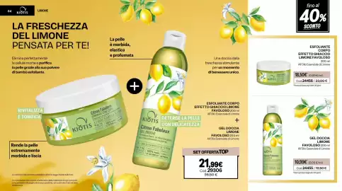 Catalogo Stanhome Pagina 33: Kiōtis Gel Doccia Limone €10,99, Esfoliante corpo KiOTIS €18,50