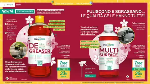 Catalogo Stanhome Pagina 5: Stanhome degreaser cherry blossom scent €7,99, Stanhome Multi Surface Cherry Blossom scent €7,99