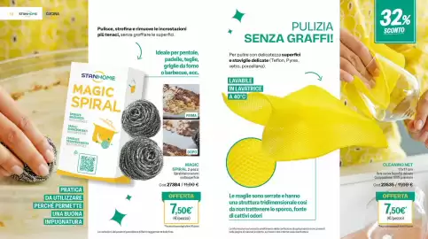 Catalogo Stanhome Pagina 8: 14 STANHOME CUCINA 32% PULIZIA SCONTO Pulisce, strofina e rimuove le incrostazioni più tenaci