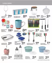Volantino Le Mille Pagina 2: Tazza mug ceramica clairy €0,89, Il Chiomento coltelli tavola €3,99