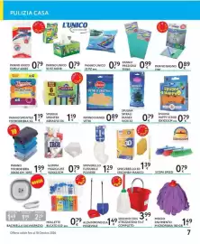 Volantino Le Mille Pagina 7: Panno dianex vetri €0,89, Spugna spirali inox dianex €0,79