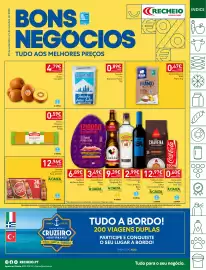 Folheto Recheio semana 40 Página 1: Cerveja Super Bock €12,96, Milaneza spaghetti €0,59