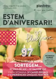 Folleto Plusfresc Página 1: Ofertes vàlides del 29 de setembre al 19 d'octubre 2026 plusfrést: de Lleida El súper que