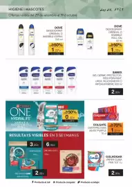 Folleto Plusfresc Página 25: Dove desodorant original o invisible roll-on €1,33, Colgate dentifrici max white purple €1,01