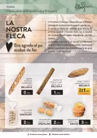Folleto Plusfresc Página 28: Cristalino pa burguer €2,40, Bellsola barra rústica 5 espigues €0,78