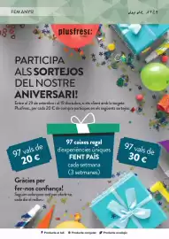 Folleto Plusfresc Página 3: QQ FEM ANYS! Q✶✶ plusfrés(: de Lleida des de 1929 PARTICIPA ALS SORTEJOS DEL NOSTRE ANIVERSARI!