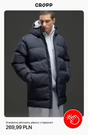 Cropp gazetka tydzień 40 Strona 9: Granatowy pikowany płaszcz z kapturem Cropp €269,99
